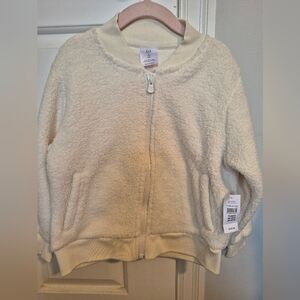 GAP Baby Sherpa Jacket in Cream White